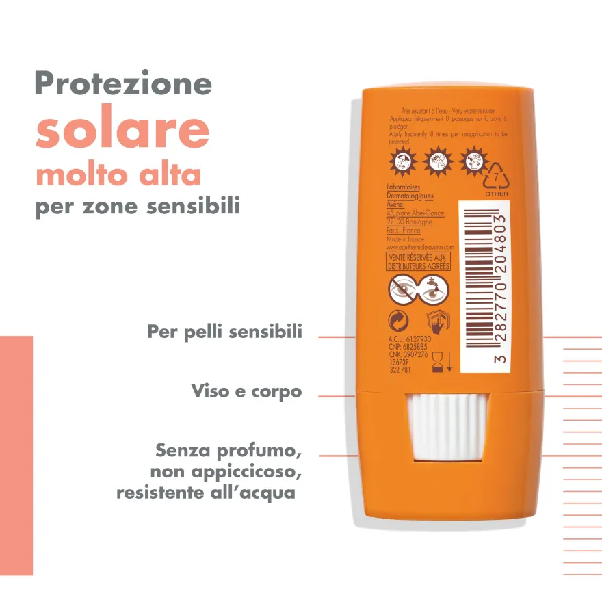 Avene Stick Solare Zone Sensibili Spf50+ 8g