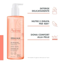 Avene Xeracalm Nutrition Gel Detergente, Nutriente Viso E Corpo Pelle Sensibile Da Secca A Molto Secca 500ml