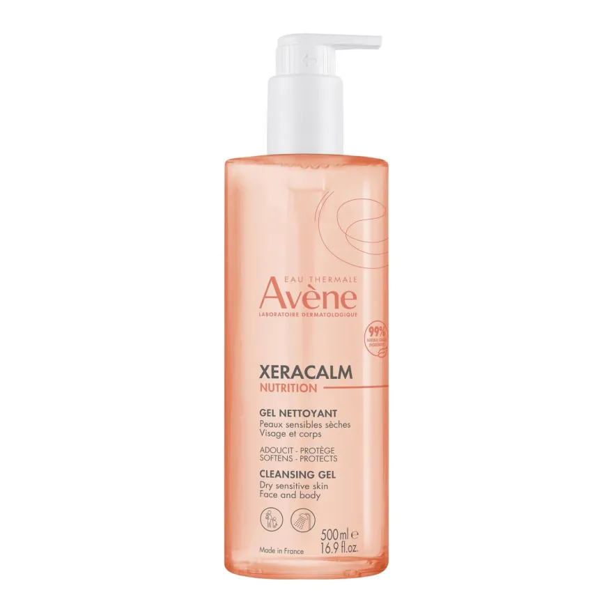 Avene Xeracalm Nutrition Gel Detergente, Nutriente Viso E Corpo Pelle Sensibile Da Secca A Molto Secca 500ml