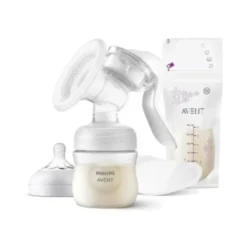 Avent Tiralatte Manuale Natural + 4 Coppette Assorbilatte E 5 Sacchetti Conserva Latte