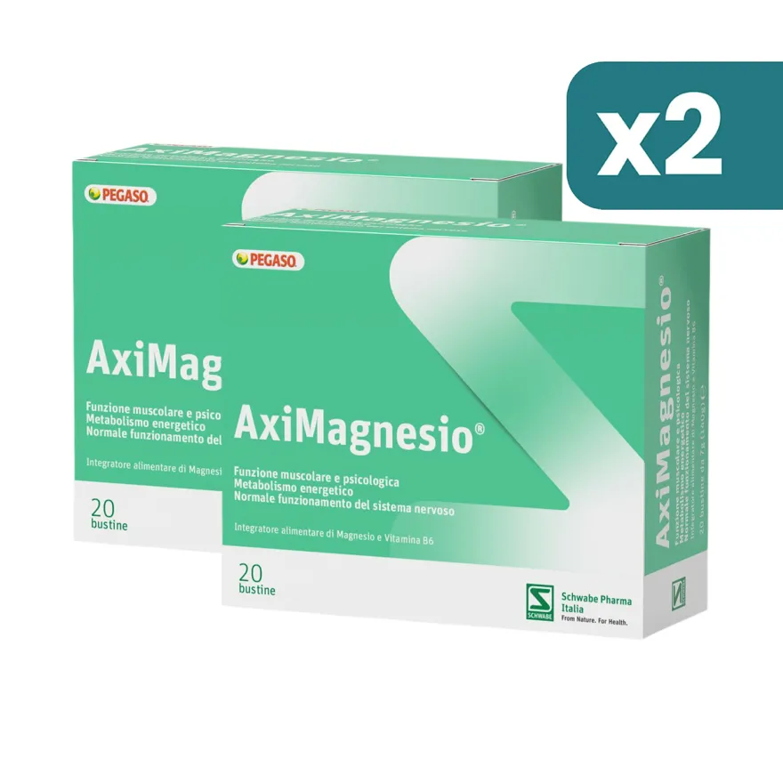 Aximagnesio Integratore Alimentare 2 confezioni da 20 Bustine