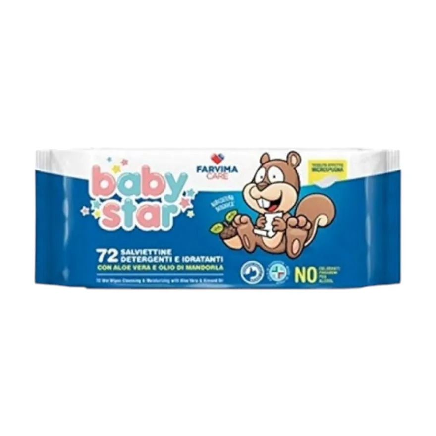 Babystar Salviette Bebe' Popup 72 Pezzi