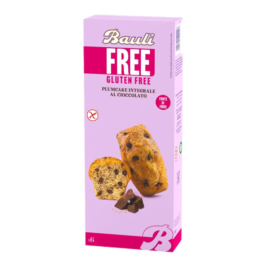 Bauli Free Plumcake Integrale Cioccolato Senza Glutine 6 Pezzi