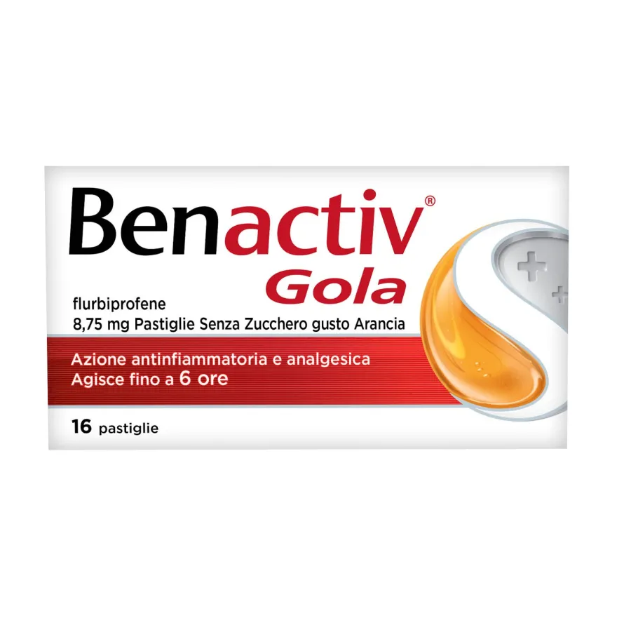 Benactiv Gola 16 Pastiglie Arancia Senza Zucchero