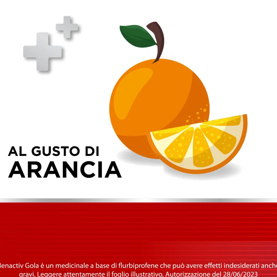 Benactiv Gola 16 Pastiglie Arancia Senza Zucchero