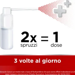 Benactiv Gola Spray Trattamento Infiammazione Gola 15ml