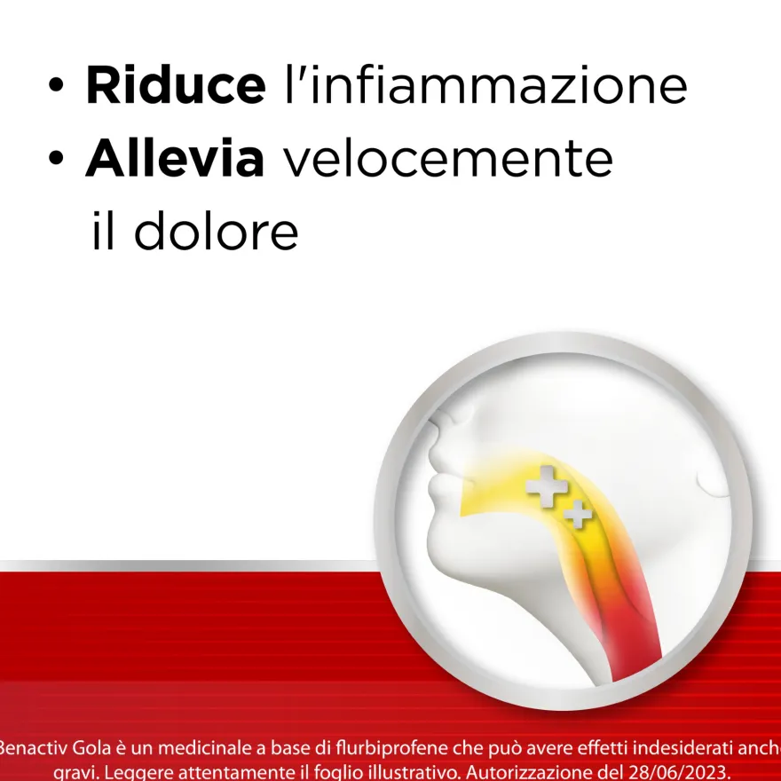 Benactiv Gola Spray Trattamento Infiammazione Gola 15ml