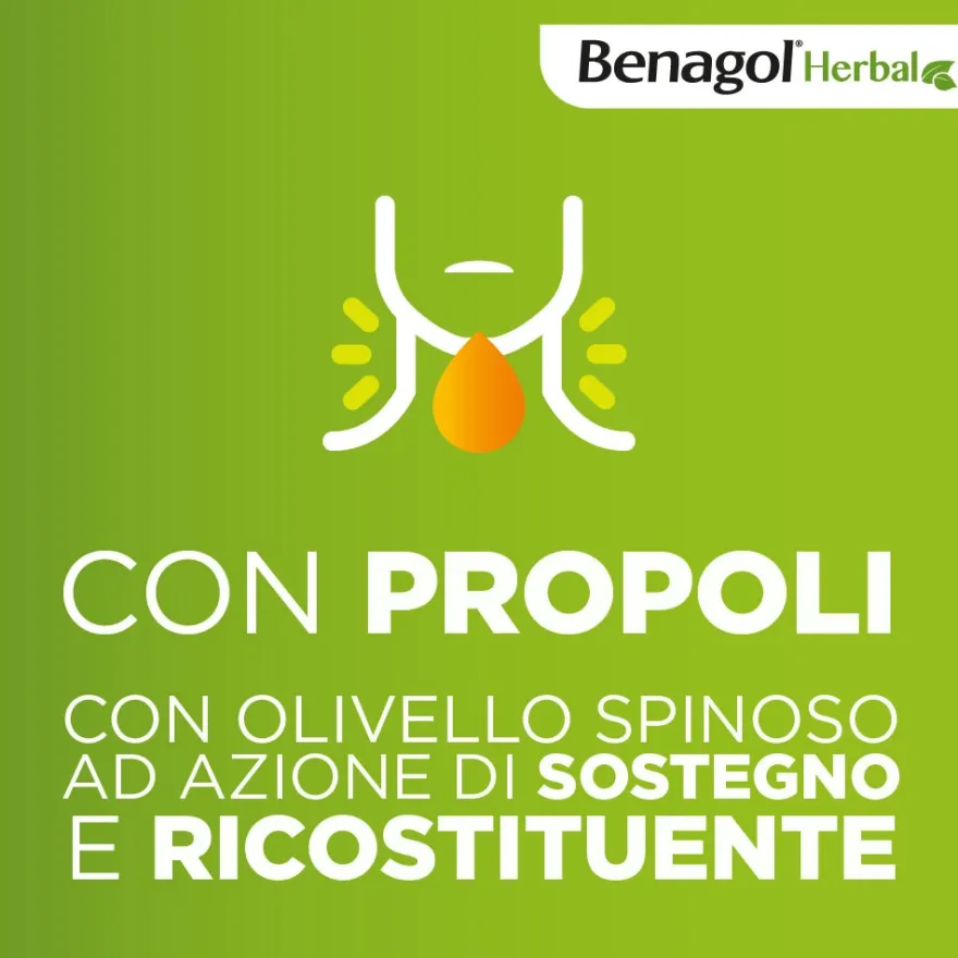 Benagol Herbal Miele Integratore Difese Immunitarie 24 Pastiglie