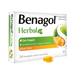 Benagol Herbal Miele Integratore Difese Immunitarie 24 Pastiglie