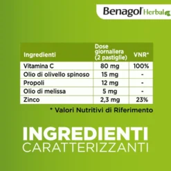 Benagol Herbal Miele Integratore Difese Immunitarie 24 Pastiglie
