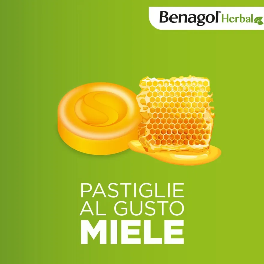 Benagol Herbal Miele Integratore Difese Immunitarie 24 Pastiglie