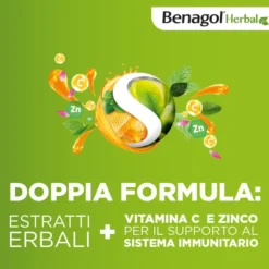Benagol Herbal Miele Integratore Difese Immunitarie 24 Pastiglie