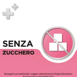 Benagol 0,6mg+1,2mg Pastiglie Gola Fragola Senza Zucchero 24 Pastiglie