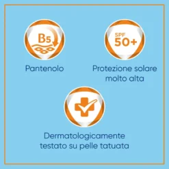 Bepanthenol Tattoo Crema Con Protezione Solare Molto Alta Spf50+ Per Tatuaggio 50ml