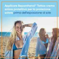 Bepanthenol Tattoo Crema Con Protezione Solare Molto Alta Spf50+ Per Tatuaggio 50ml