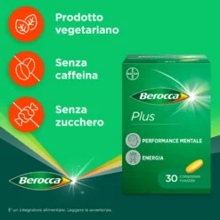 Berocca Plus Integratore Vitamine Minerali Per Energia Concentrazione Memoria 30 Compresse