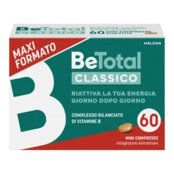 Be-total Integratore Alimentare Vitamina B, B3 Vitamina B12 Acido Folico Energia Per Adulti 60 Compresse