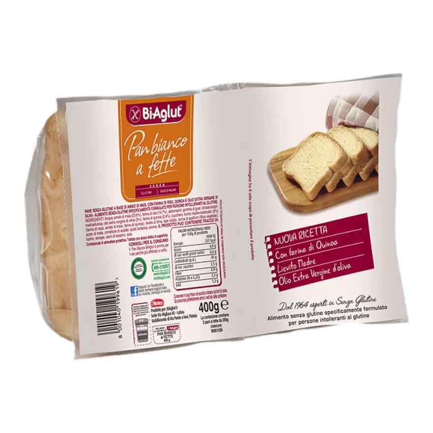 Biaglut Pane Soffice Senza Glutine 200g 2 Fette