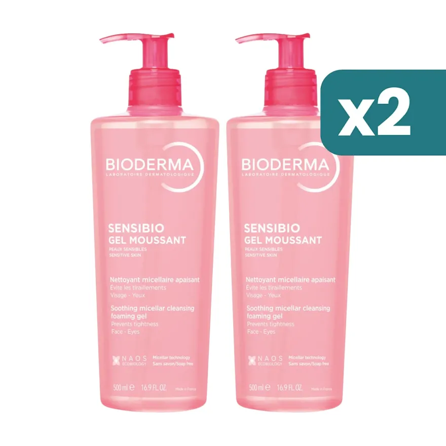 Bioderma Sensibio gel moussant gel struccante micellare bipacco 2x500ml