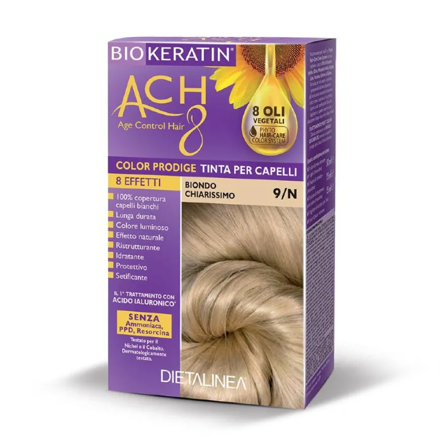 Biokeratin Ach8 Tinta Per Capelli Biondo Chiarissimo 9n