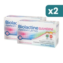 Biolactine Bambini Integratore Fermenti Lattici 2 confezioni da 10 Flaconcini