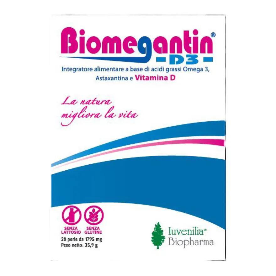 Biomegantin D3 Integratore Di Omega 3 Per La Salute Cardiaca 20 Perle