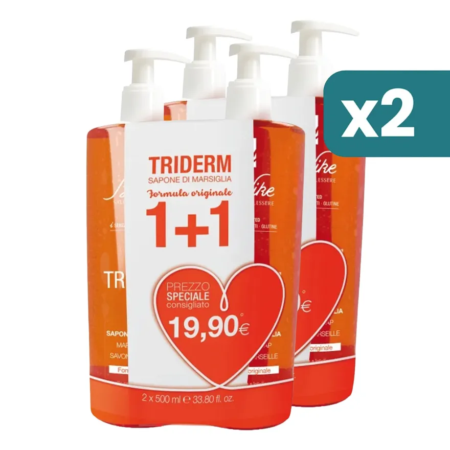Bionike Bipack Triderm Sapone Di Marsiglia 2x500ml