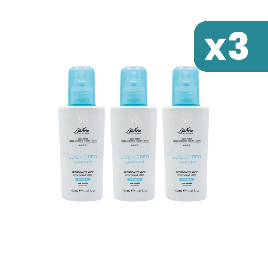 Bionike Defence Deo Sensitive 48h Deodorante Vapo 3 confezioni da 100ml