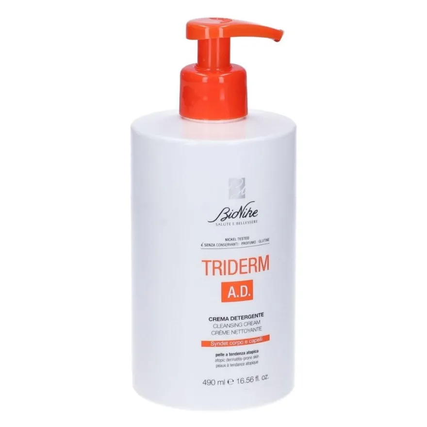 Bionike Triderm Ad Crema Detergente Lenitiva Idratante Pelle Sensibile 490ml