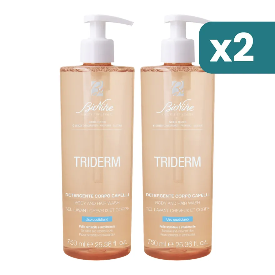 Bionike Triderm Detergente Corpo Capelli 2 confezioni da 750ml