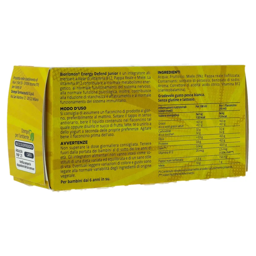 Bioritmon Energy Defend Junior Integratore Energetico 10 Flaconi