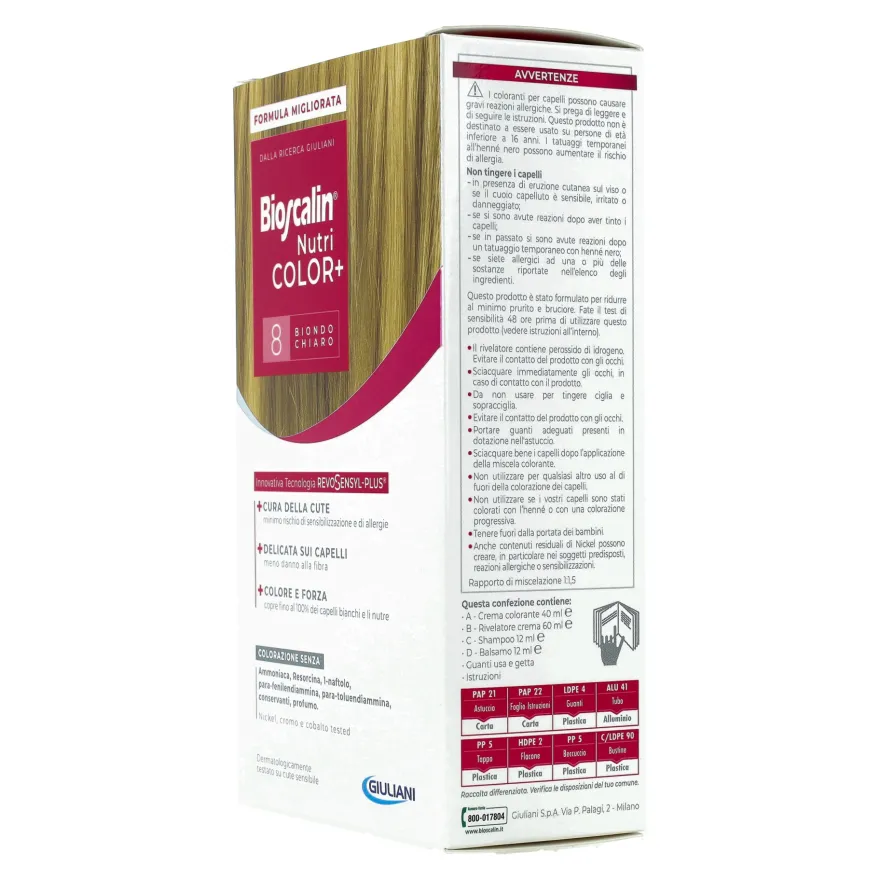 Bioscalin Nutricolor+ Tinta Capelli N.8 Biondo Chiaro