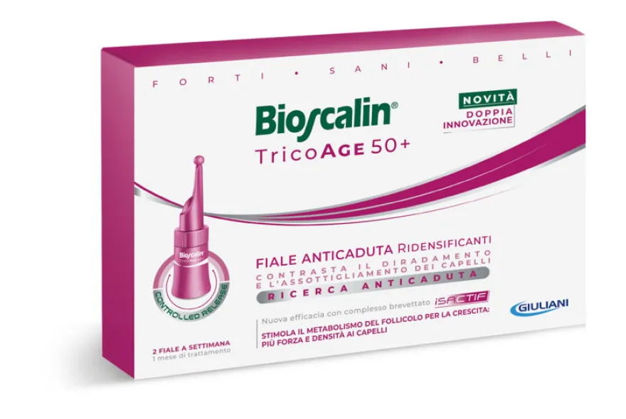 Bioscalin Tricoage 50+ Fiale Anticaduta Ridensificanti 8 Fiale