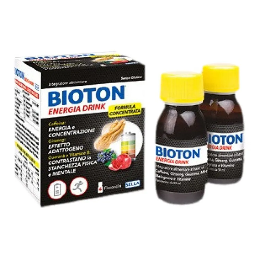 Bioton Energia Drink Integratore Energetico 4 Flaconi