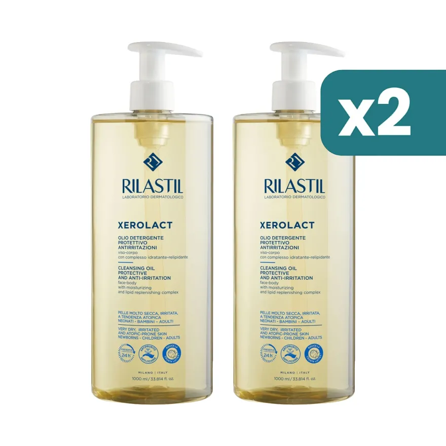 Bipacco Rilastil xerolact Olio detergente 2x1000ml
