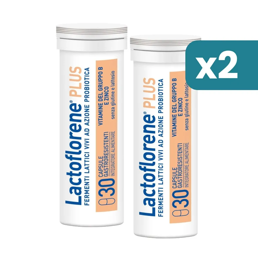 Bipacco 2x30 capsule Lactoflorene Plus fermenti lattici dopo antibiotico