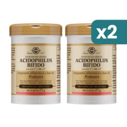 Bipacco 2x60 capsule Solgar Acidophilus Bifido fermenti lattici