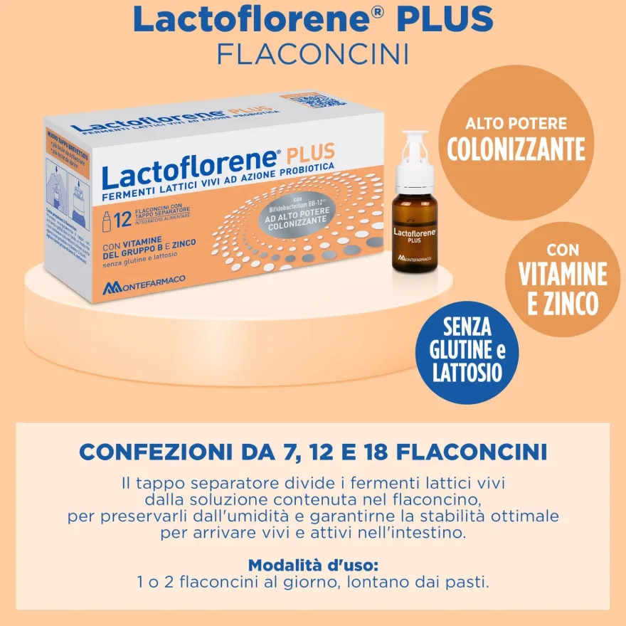 Bipacco 2x12 flanconcini Lactoflorene Plus benessere intestinale