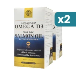 Bipacco 2x120 perle softgels Solgar Advanced Omega D3 sistema immunitario