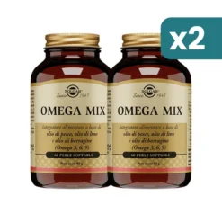 Bipacco 2x60 perle Solgar Omega Mix integratore controllo colesterolo