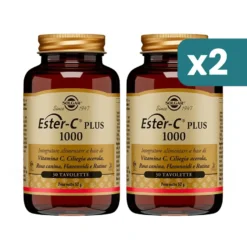 Bipacco 2x30 tavolette Solgar Ester C Plus 1000 sistema immunitario