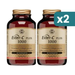Bipacco 2x90 tavolette Solgar Ester C Plus 1000 integratore stanchezza