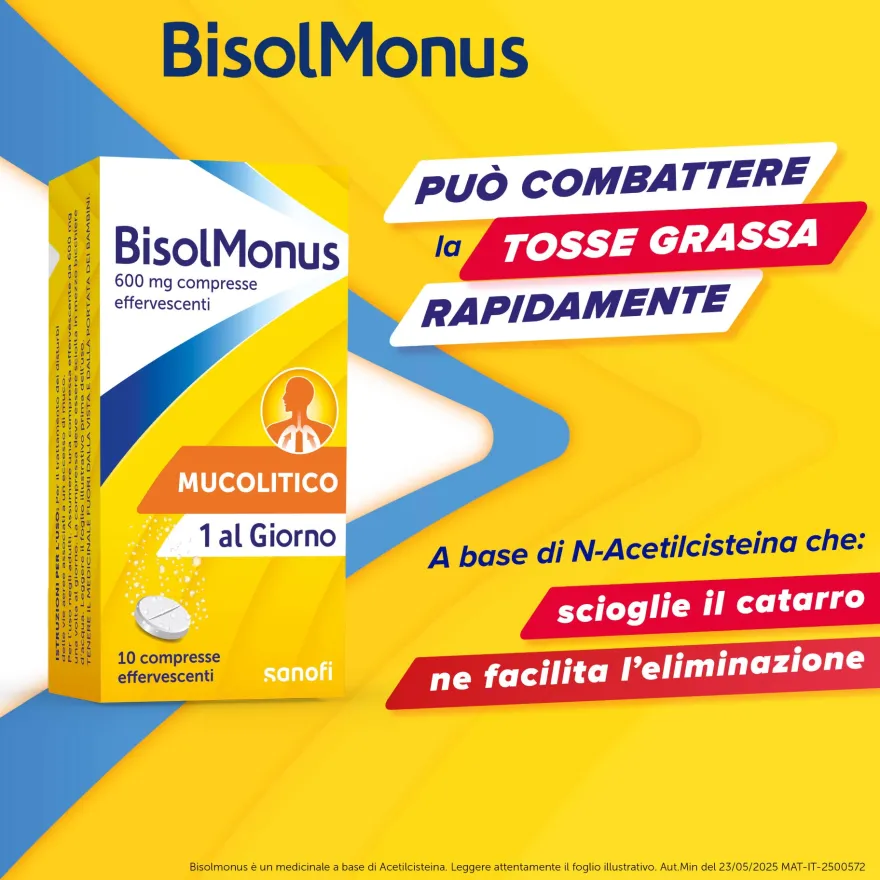 Bisolmonus: Compresse Effervescenti Per La Tosse Grassa 600mg