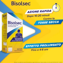 Bisolsec Sciroppo Per Tosse Secca Azione Rapida Adulti E Bambini 6+ 190ml