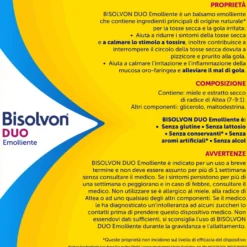 Bisolvon Duo Emolliente Sciroppo Contro Tosse E Gola Irritata 100ml