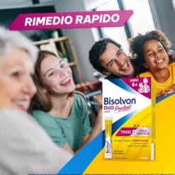 Bisolvon Duo Pocket Lenitivo Sciroppo Tosse E Gola Irritata Adulti E Bambini 12 Bustine Monodose