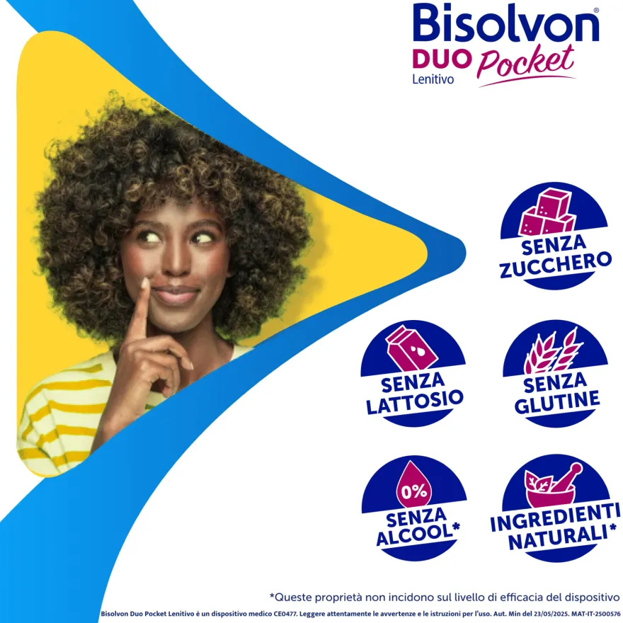 Bisolvon Duo Pocket Lenitivo Sciroppo Tosse E Gola Irritata Adulti E Bambini 12 Bustine Monodose