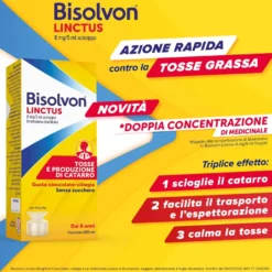 Bisolvon Linctus 8mg/5ml Sciroppo Tosse E Catarro 2 confezioni da 200ml