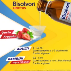 Bisolvon Linctus Sciroppo Per Tosse Grassa +2anni Gusto Fragola 200ml
