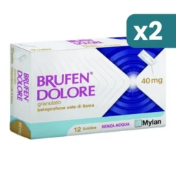 Brufen Dolore Granulato Ketoprofene 2 confezioni da 12 Bustine
